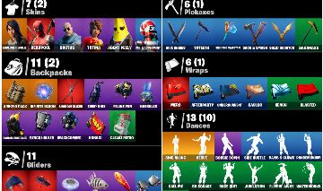 CONTA FORTNITE COM DEADPOOL + ITENS EXCLUSIVOS