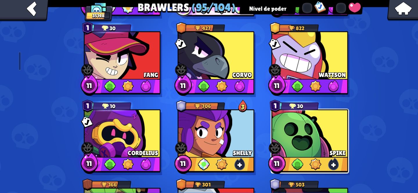 35k Troféus, 95 Brawlers, Pra sair rápido.