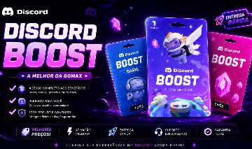 BOOST DISCORD 1 MES & 3MESES ENTREGA RAPIDA E BARATO