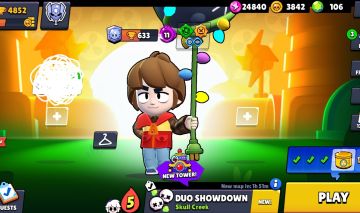 Conta com 49 brawlers e muitos recursos