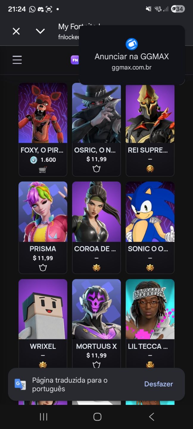 Conta fortnite antiga