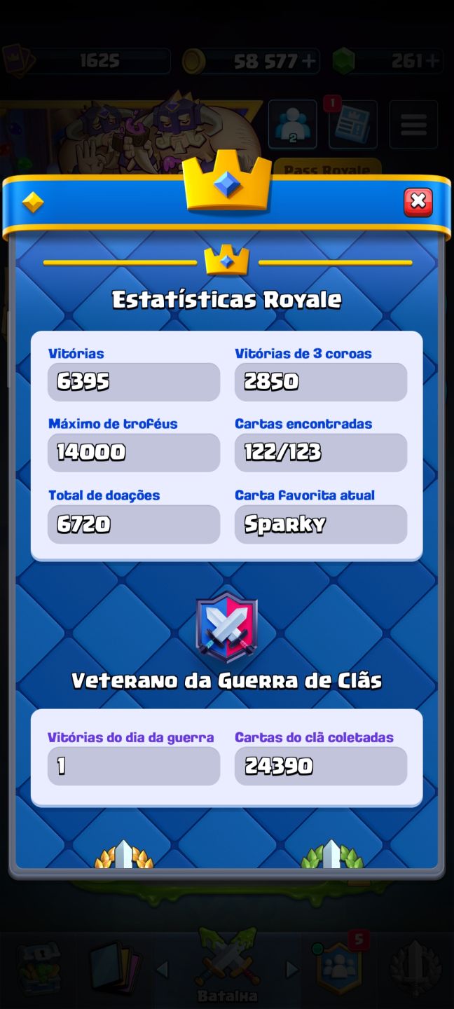 Conta Clash Royale +14000 troféus