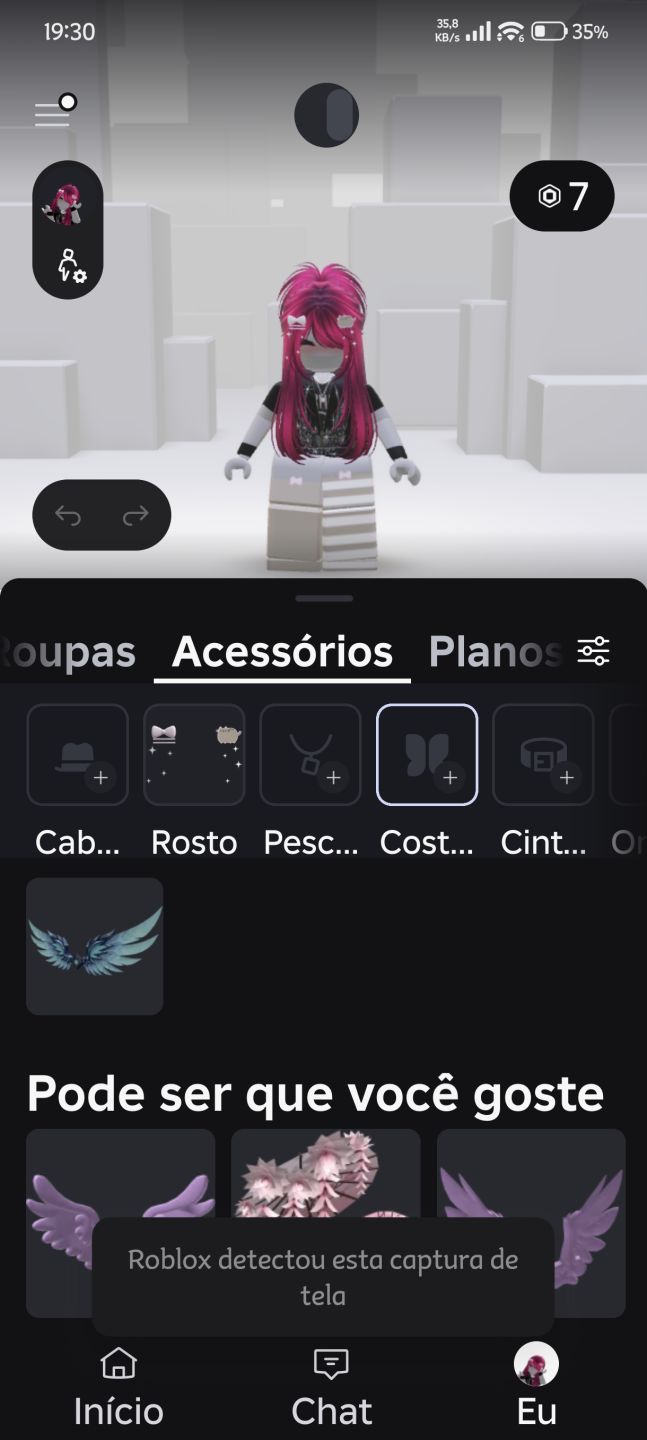 Conta Feminina Roblox
