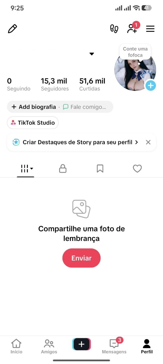 Conta TikTok 15K Seguidores