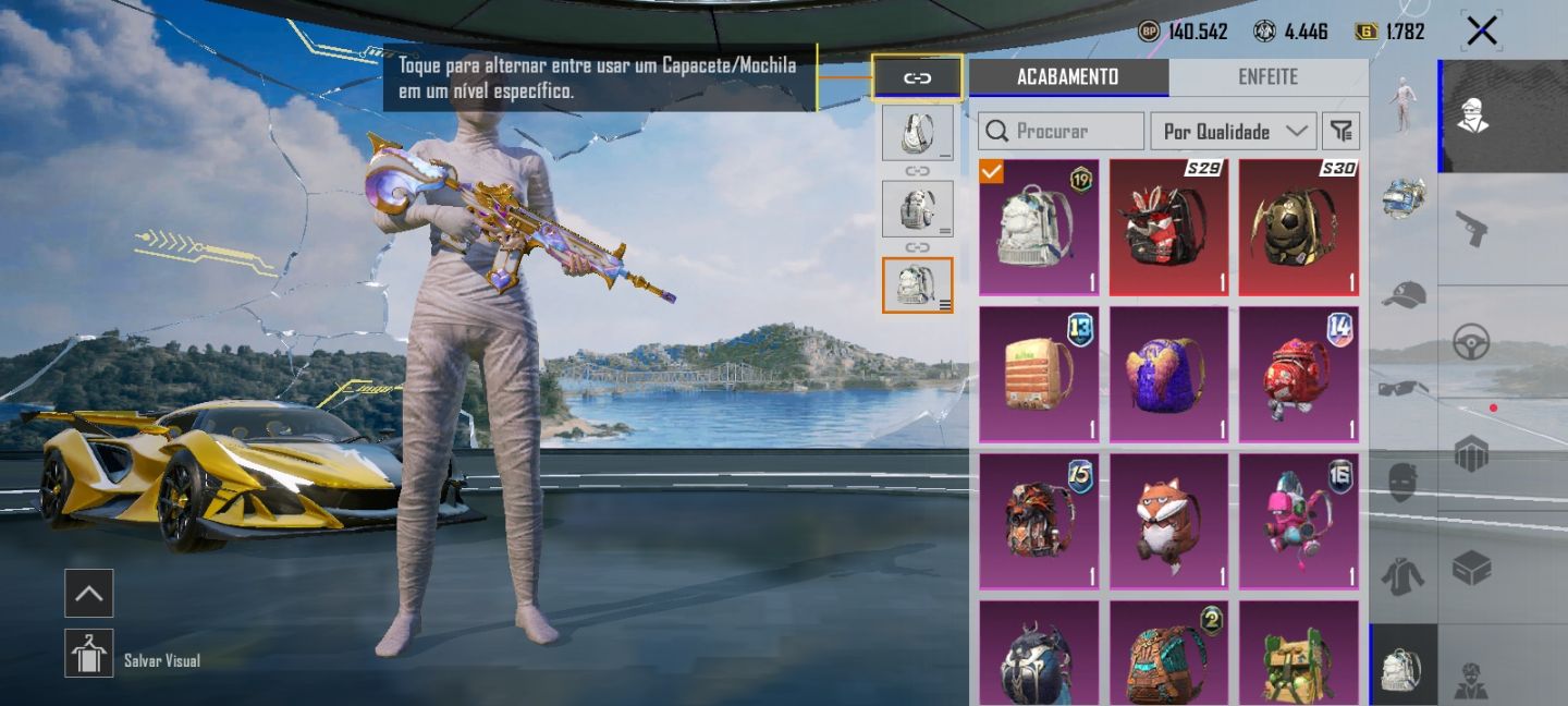 PUBG mobile- Múmia set M416 LV6