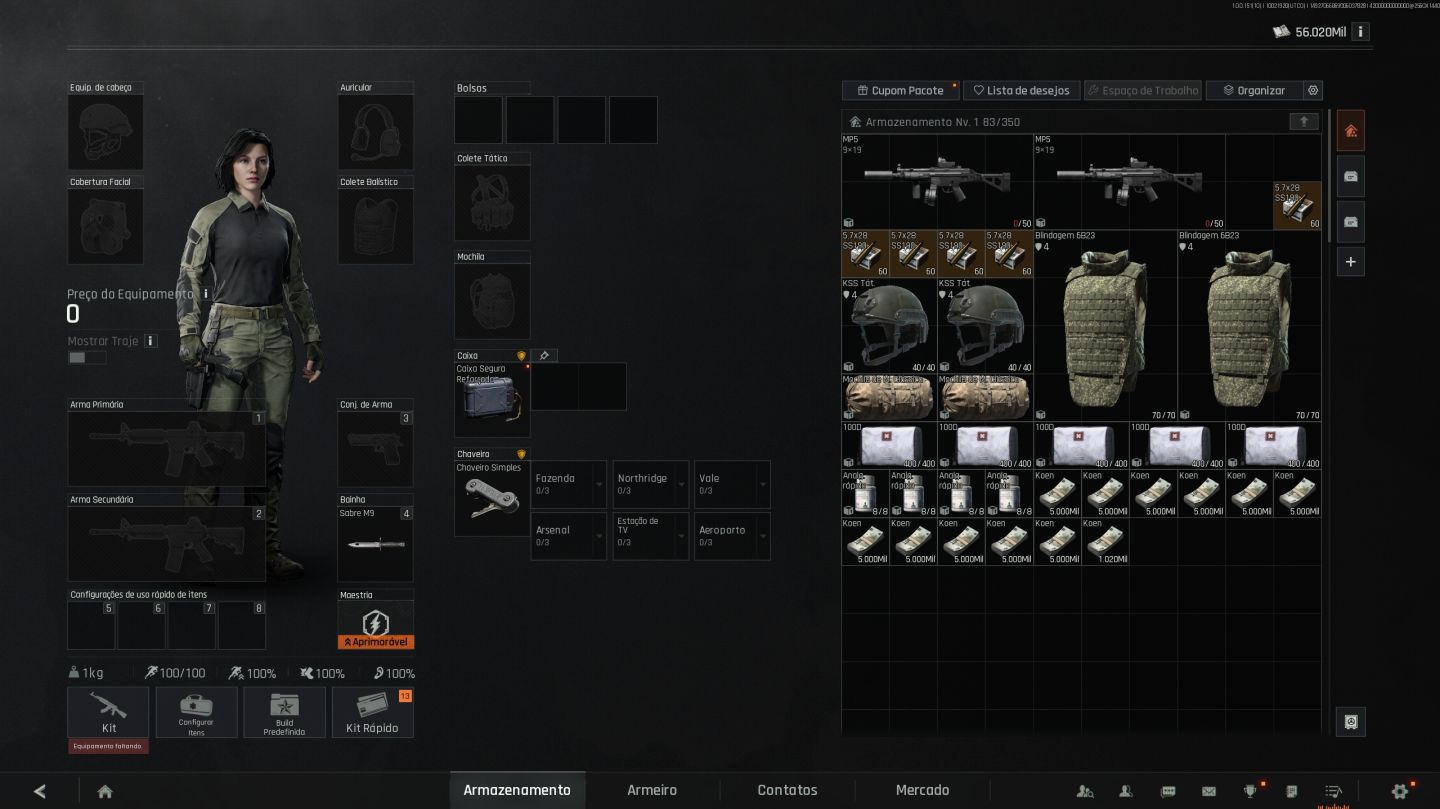 Conta 32 Arena Breakout -PC- 58m basicamente tudo em KOEN -56M de KOEN