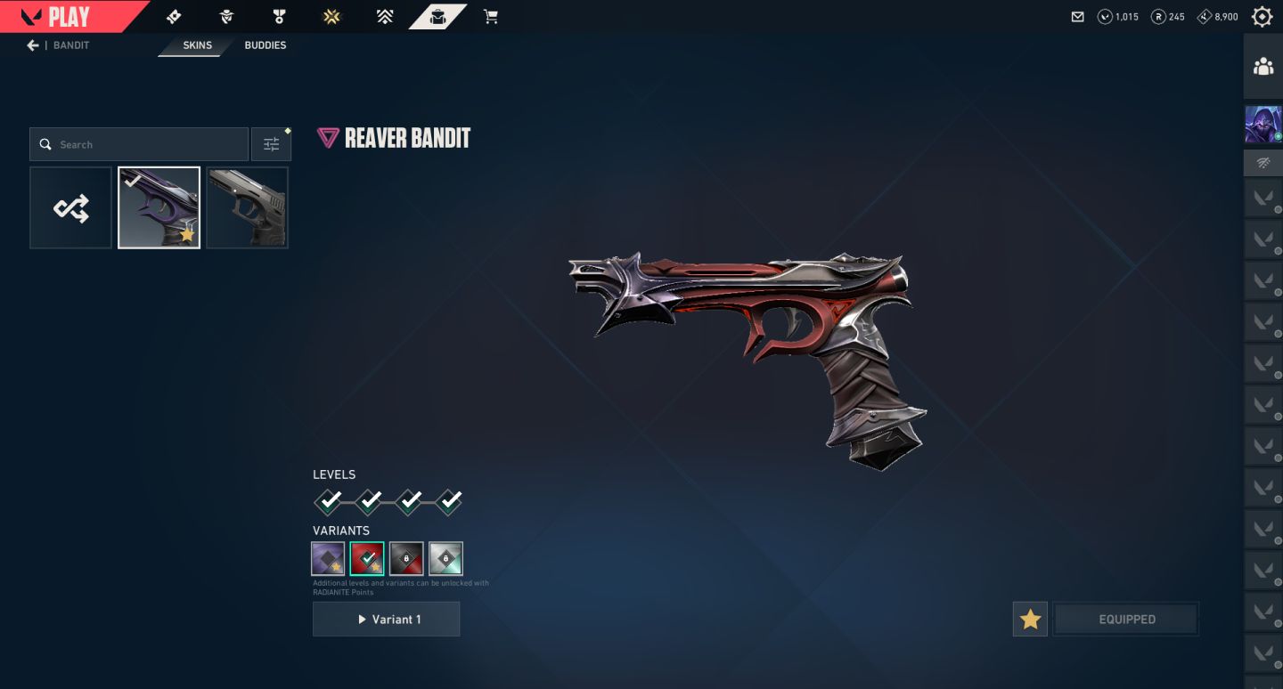 CONTA VALORANT | MUITAS SKINS | COM 1000 VPs DISPONÍVEIS | R$800 GASTOS