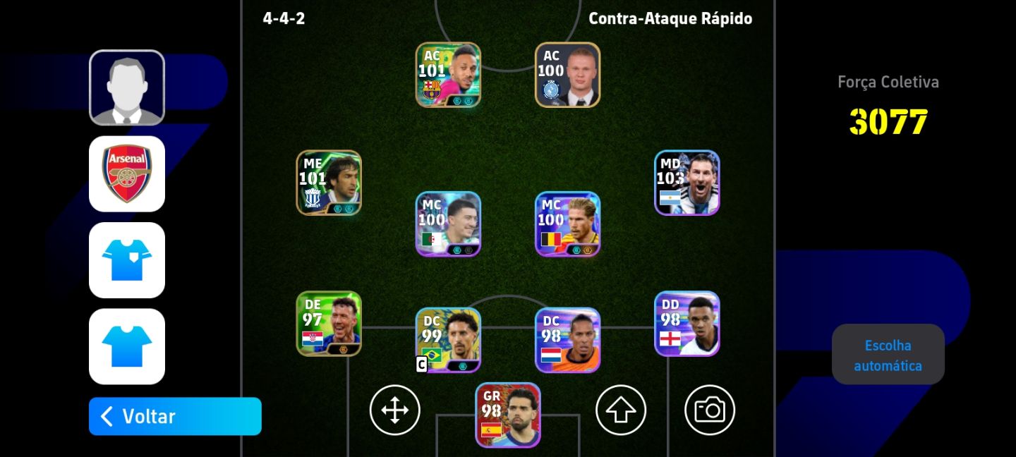 Conta EFOOTBALL COMEÇE bem