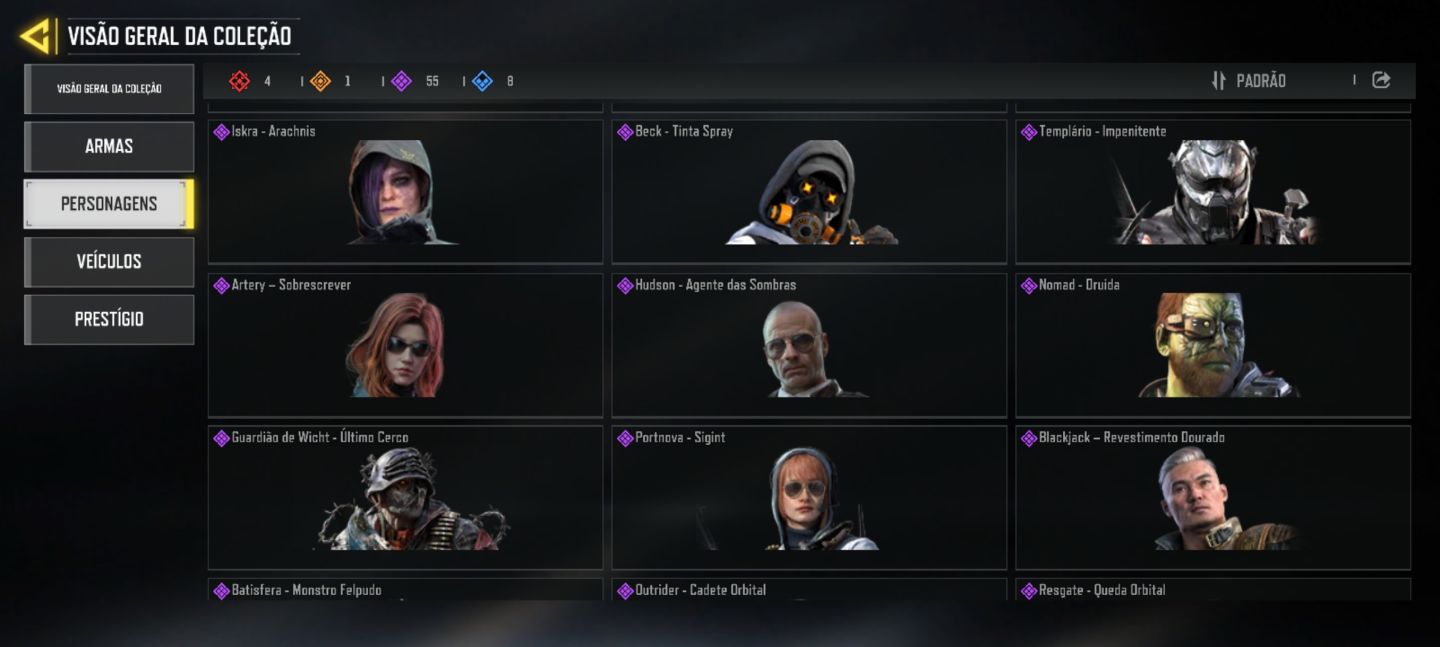 CONTA HIGH-END COD MOBILE | 6 MÍTICAS + 4 PERSONAGENS MÍTICOS | 3 PRESTÍGIO