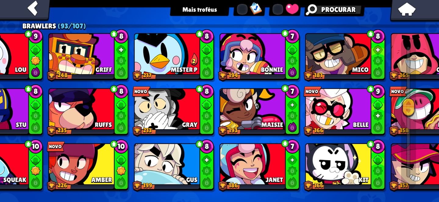 CONTA BRAWL STARS ( PASSE 3,4,5) E MAIS PASSES CONTA RARA +80 BRAWLERS