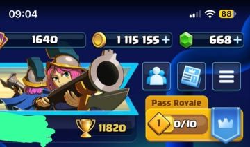 Conta de clash várias cartas full 16 e 11.8k troféus