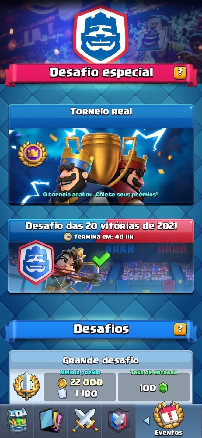 UP DE CONTAS CLASH ROYALE