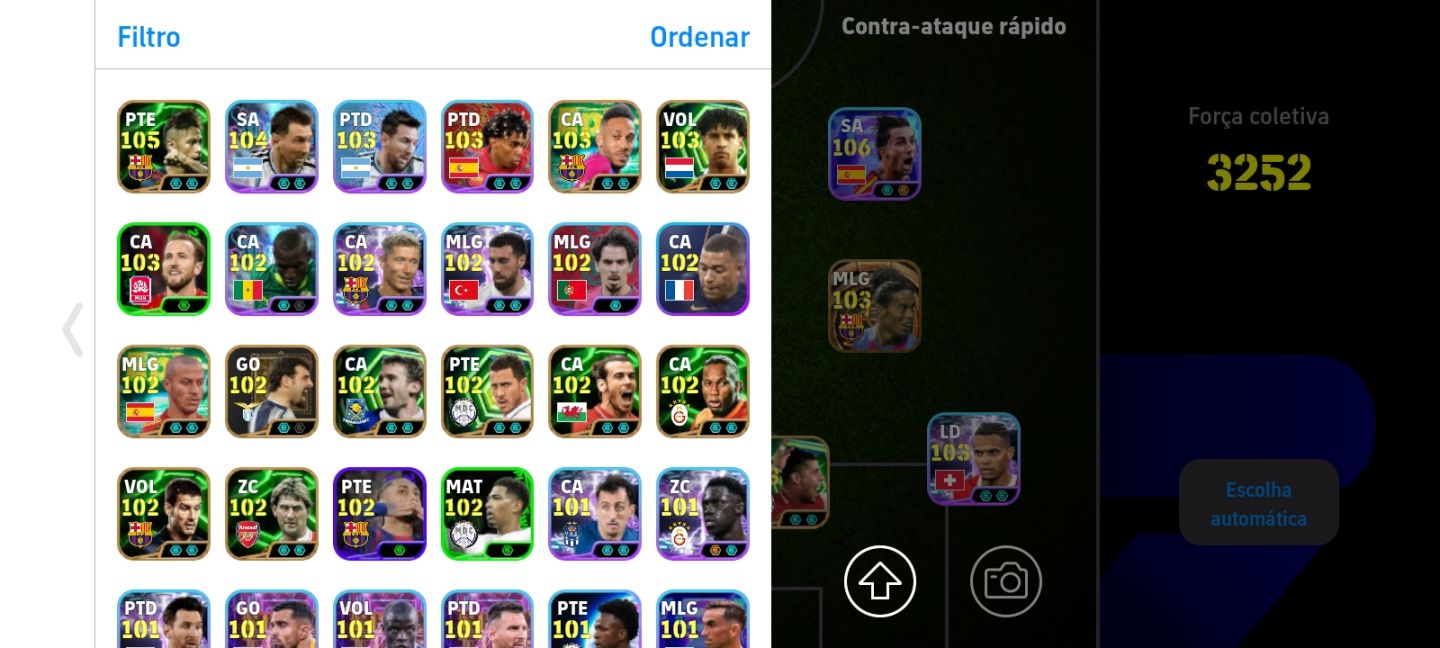 CONTA DE EFOOTBALL COM NEYMAR BLITZ CURLER 106 // DIEGO COSTA 108 // LEGEND 2021