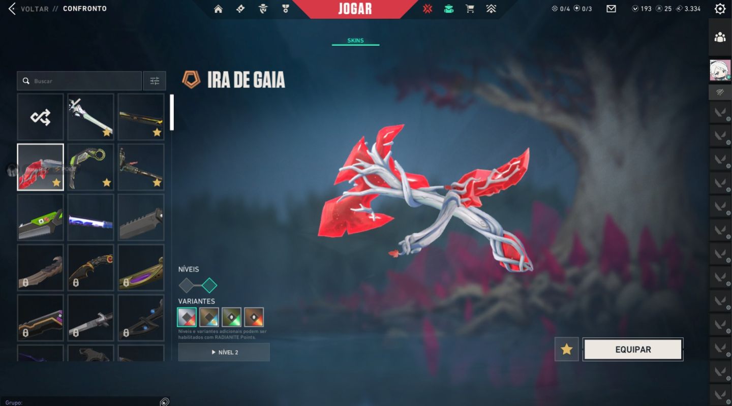Conta VALORANT | 10 Skins + CHAMPIONS 2024 Rara | Asc 1