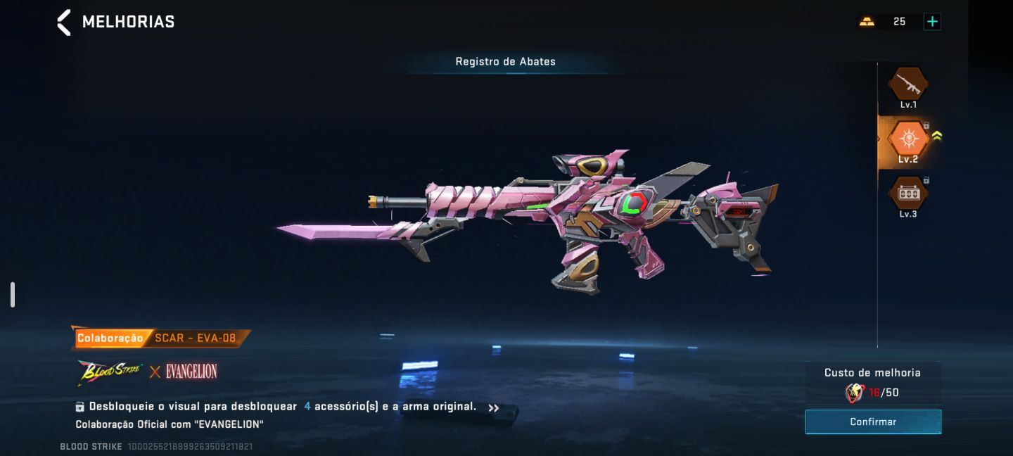 CONTA LEVEL FULL DO BLOOD STRIKE COM VARIAS SKINS