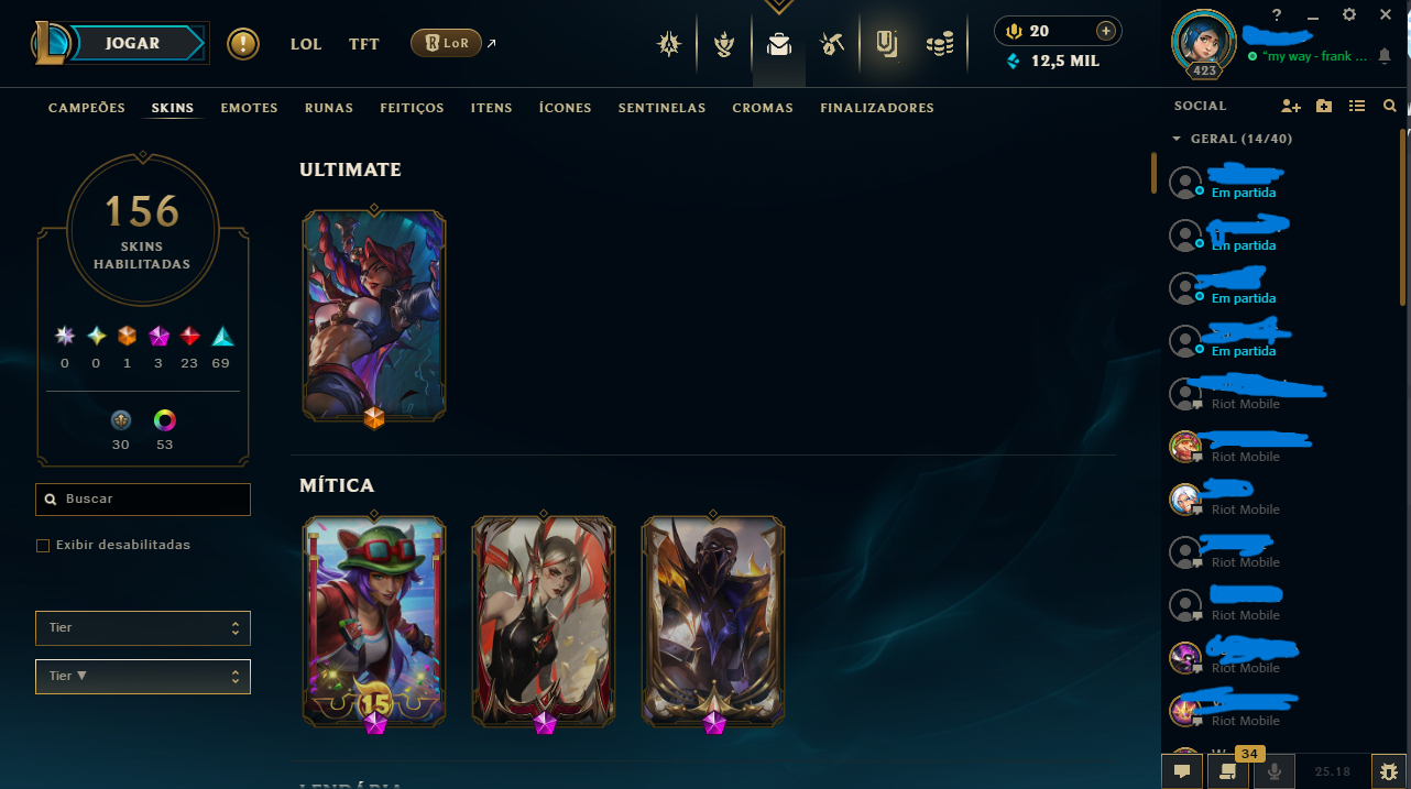 Conta de Valorant e LoL, muito boa e barata, ambas com muitas skins