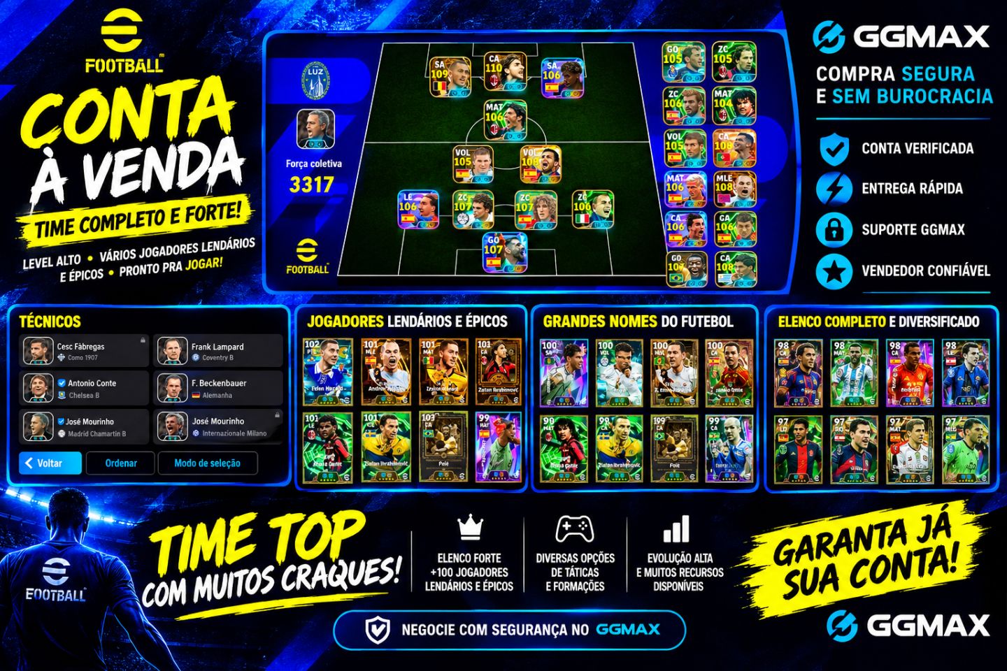 Conta braba de efootball