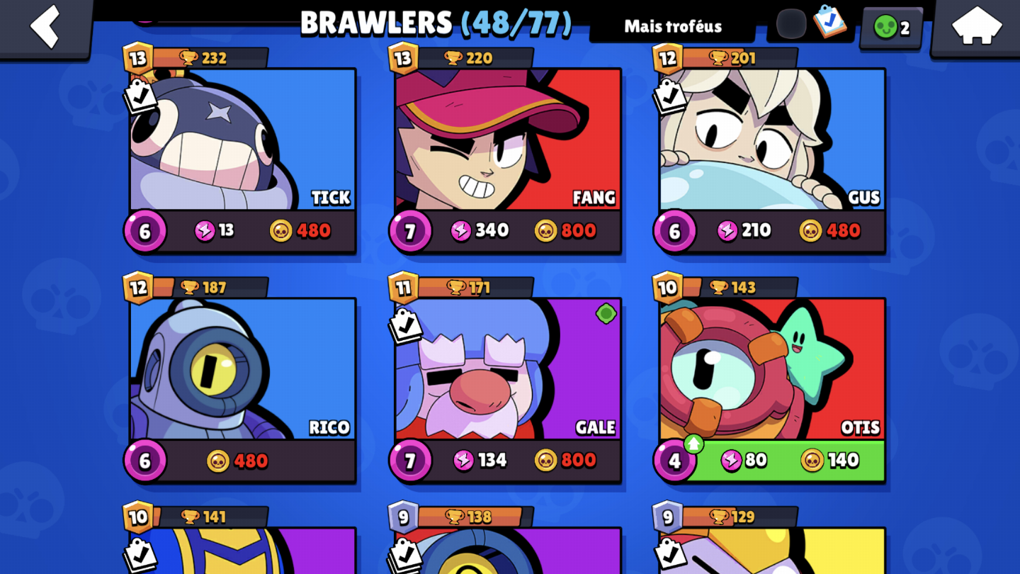 CONTA BRAWL STARS COM 14.700 TROFEUS,4 LENDARIOS, SKIN PRIMEIRO PASSE E MAIS