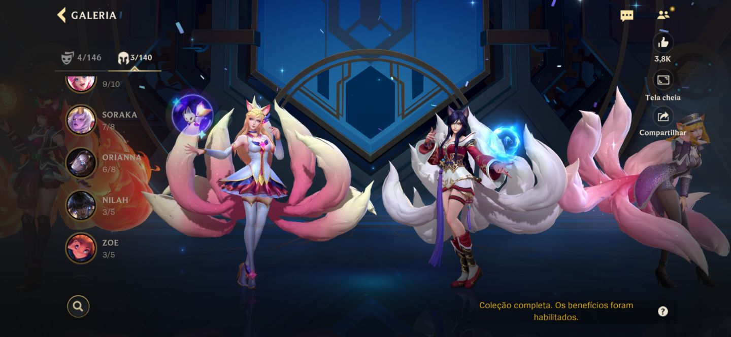 CONTA WILD RIFT COM SKIN PRESTÍGIO E CROMAS MÍTICOS + 180 SKIN TOTAIS