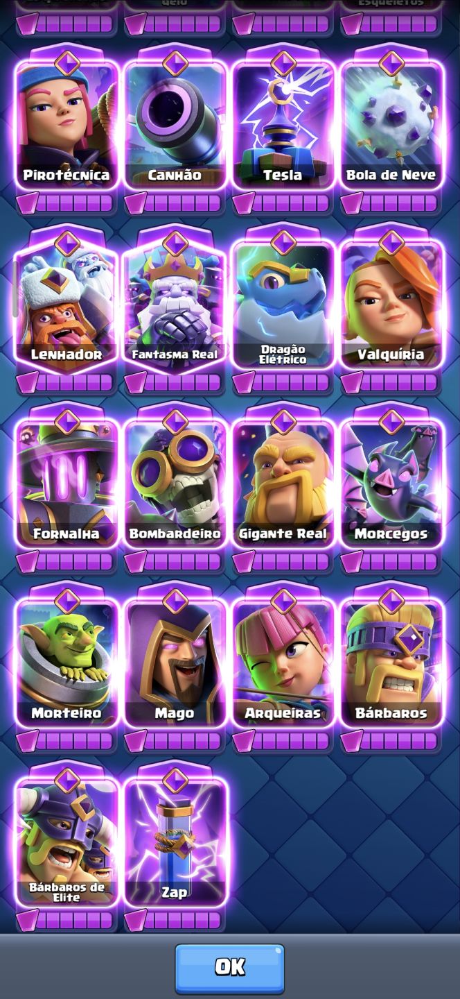 Conta full de clash royale