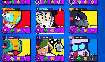 Conta com muito personagem LV max, e muita skin exclusiva