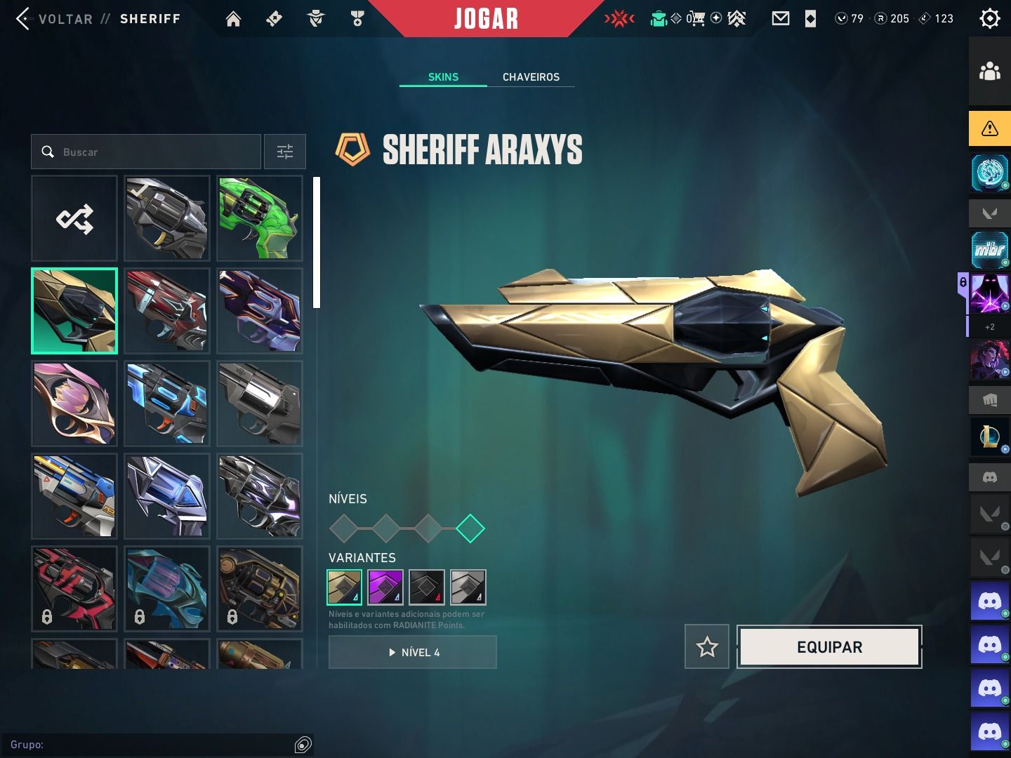 CONTA PEAK ASCENDENTE 1 COM VARIAS SKINS