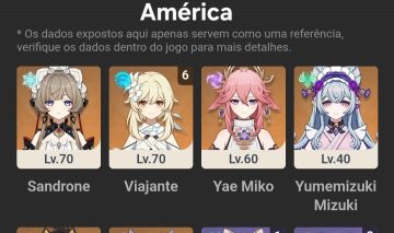 Conta Genshin com 3 servidores e vários T5 limitados!