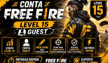Conta Free Fire Level 15 Guest + Nick Livre + Entrega Rápida
