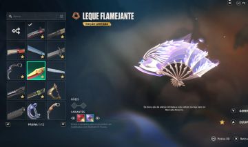 Conta Valorant com faca do lock/in e leque flamejante