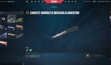 Faca butterfly + 15 skins