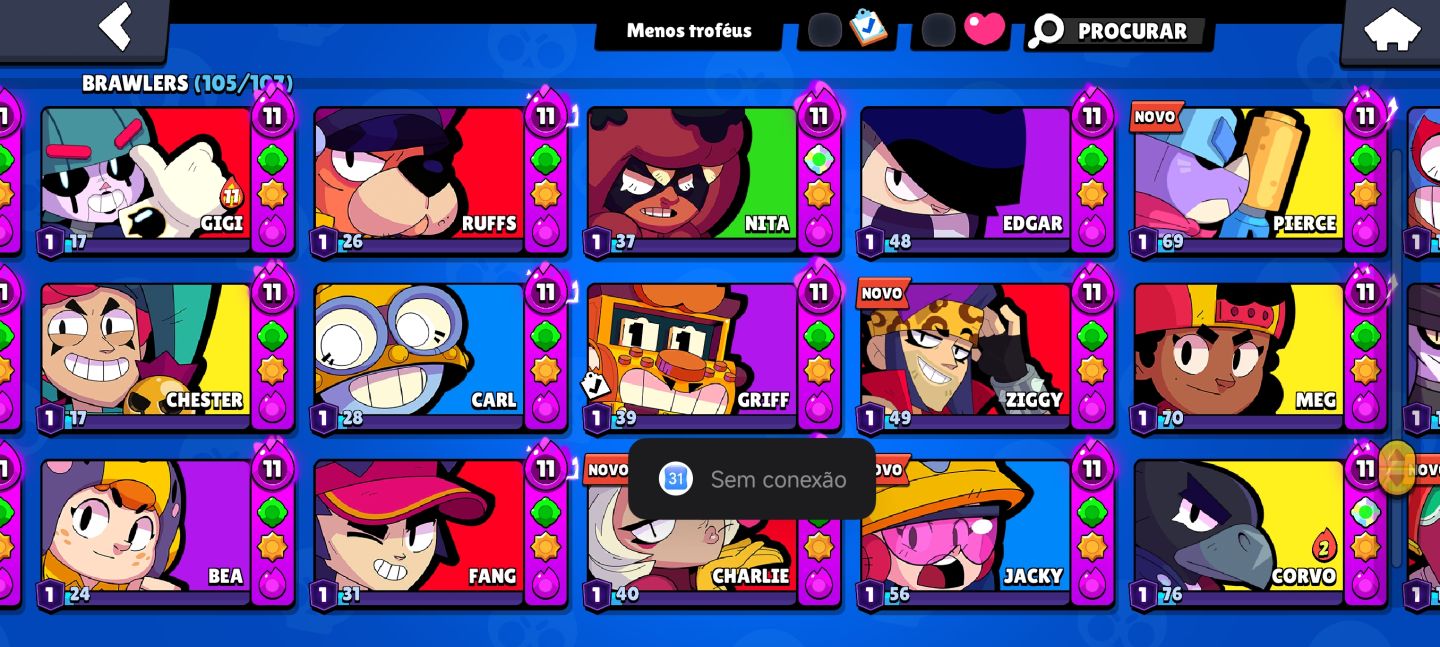 CONTA DE BRAWL STARS RARA