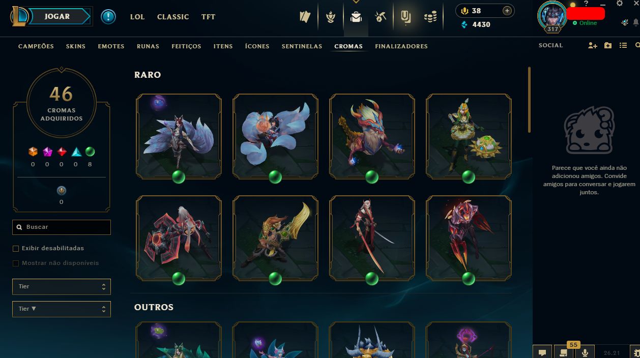 CONTA LOL + VALORANT | 179 SKINS | 160 CAMPEÕES | SKIN DE VANDAL E OPERATOR