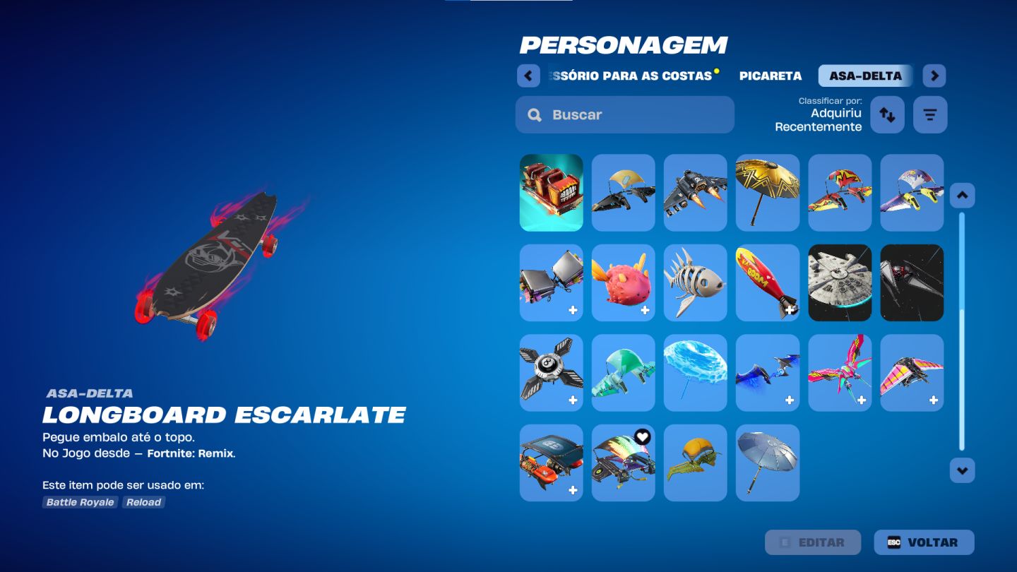 CONTA FORTNITE/RL/EPIC GAMES