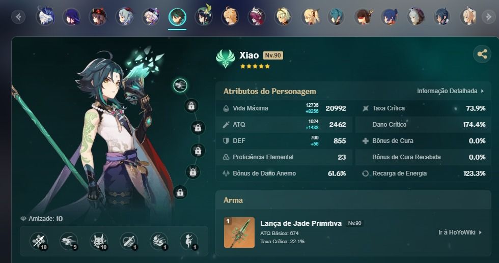 CONTA AR 58 | RAIDEN C2 | FURINA+JADE | HUTAO C1 +2xHOMA | 12 T5