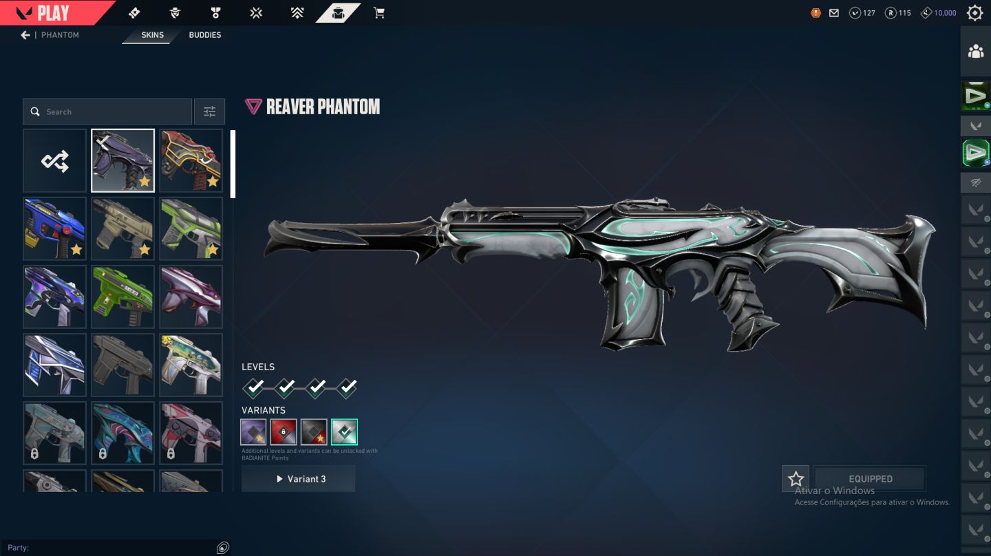 CONTA VALORANT: 3 FACAS, 5 PHANTOMS, 5 VANDAIS, GOLD 3 MAIS DE 1500 GASTOS