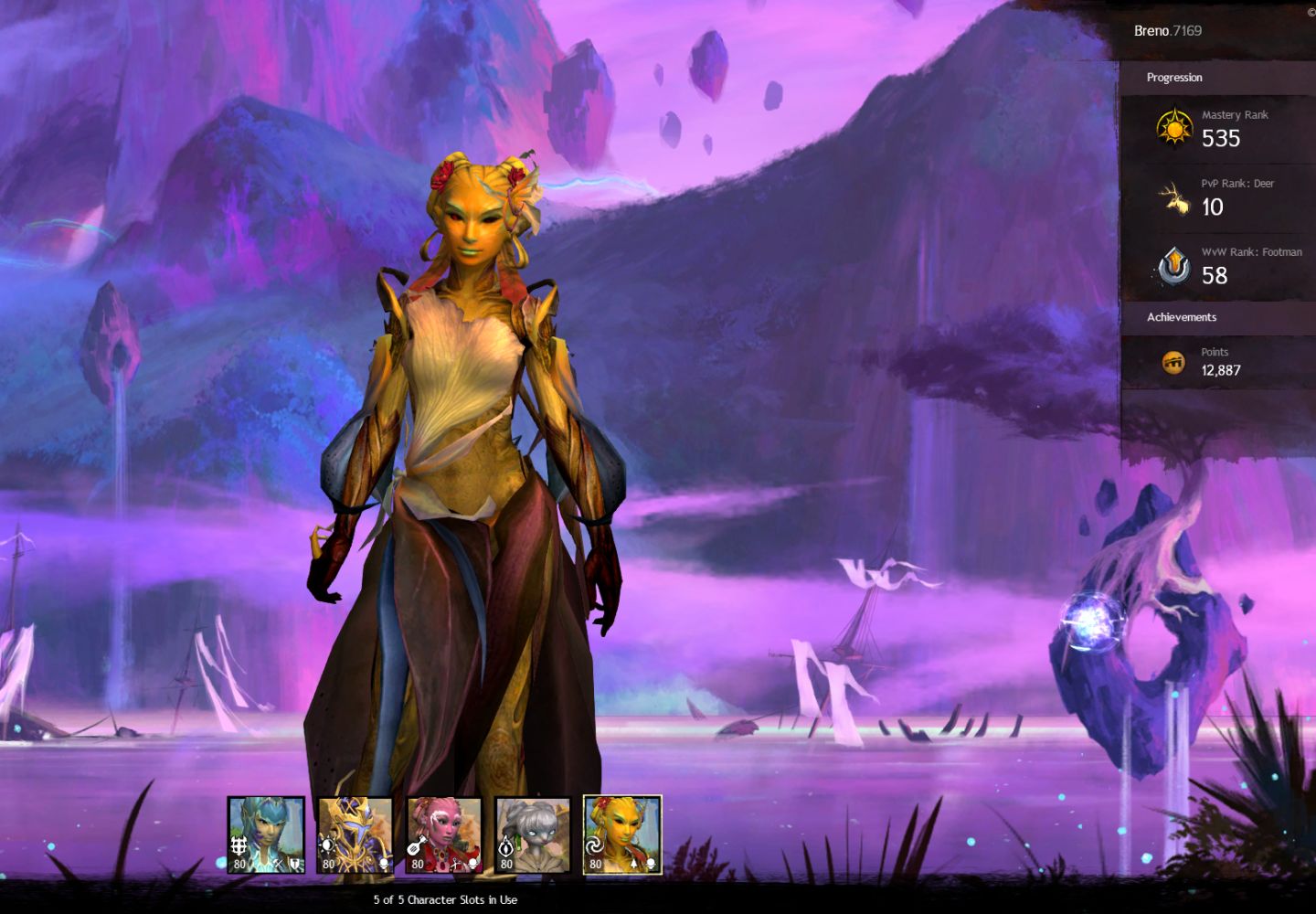 27k account value. Leggy armor L/H, backpiece, 1 weapon. API key na descrição