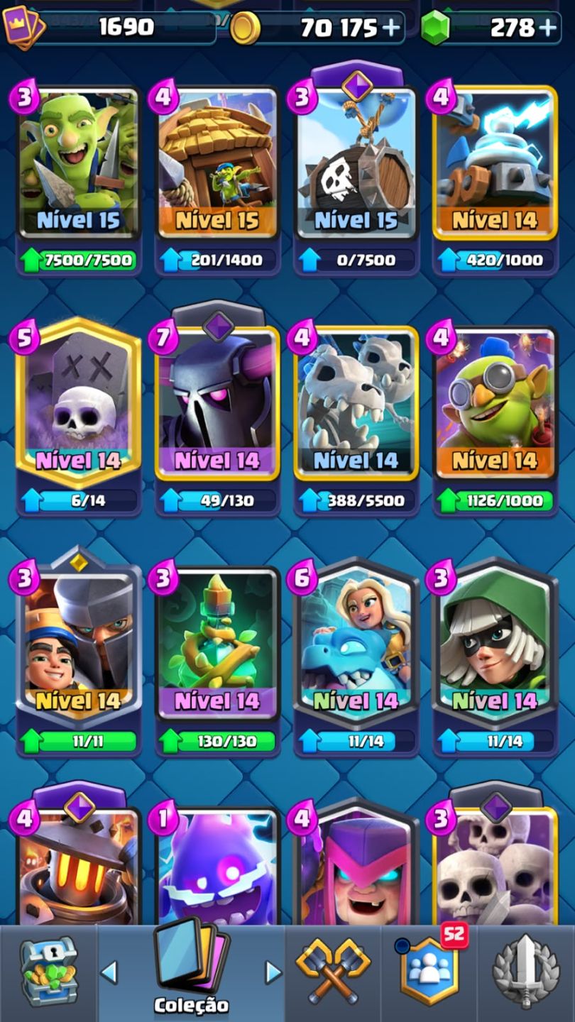 CONTA CLASH ROYALE MAXIMIZADA! NÍVEL 16, VÁRIAS CARTAS NÍVEL 16 E HERÓIS