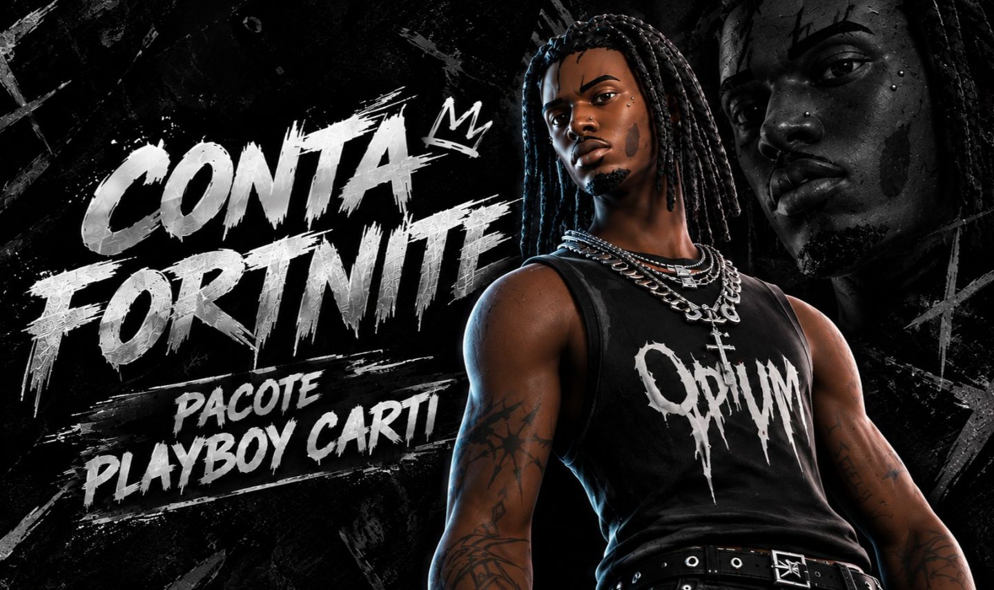 CONTA FORTNITE BUNDLE PLAYBOI CARTI COMPLETO