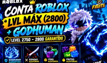 Blox Fruits LVL 2800 MAX + GODHUMAN Frutas, Espadas e Itens!