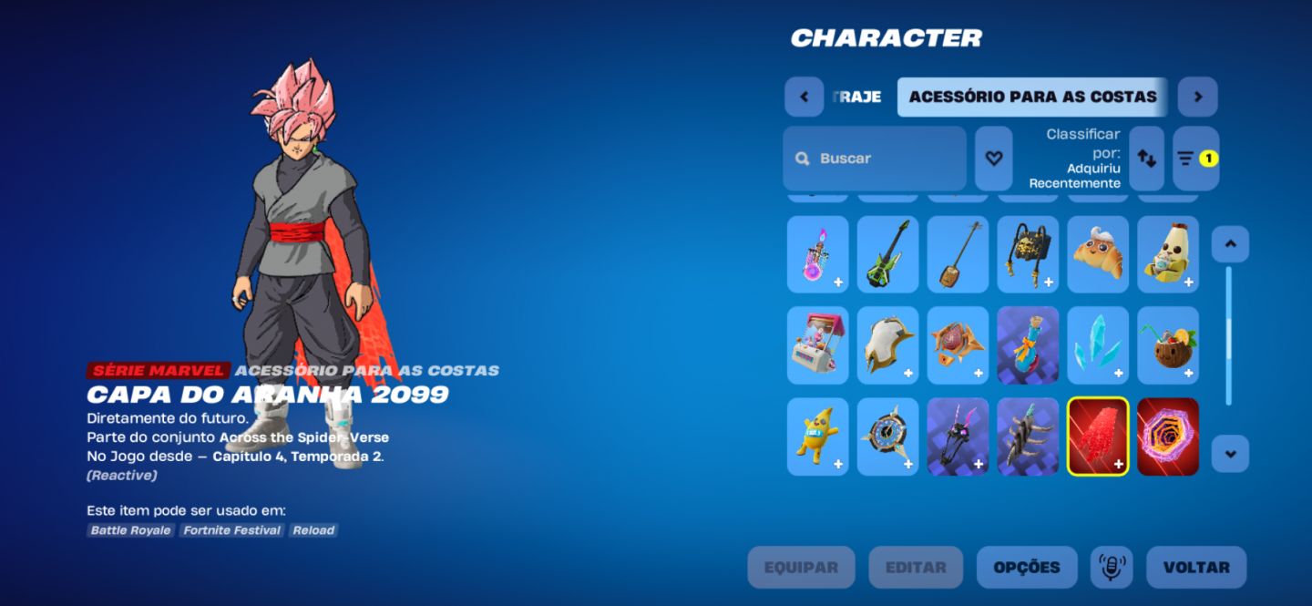 CONTA FORTNITE COM BASTANTE ITENS EXCLUSIVOS