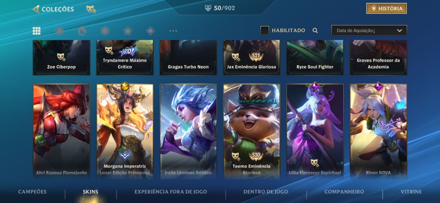 Conta WILD RIFT - Main/Mono Katarina + 50 Skins (metade fadinha e masc)