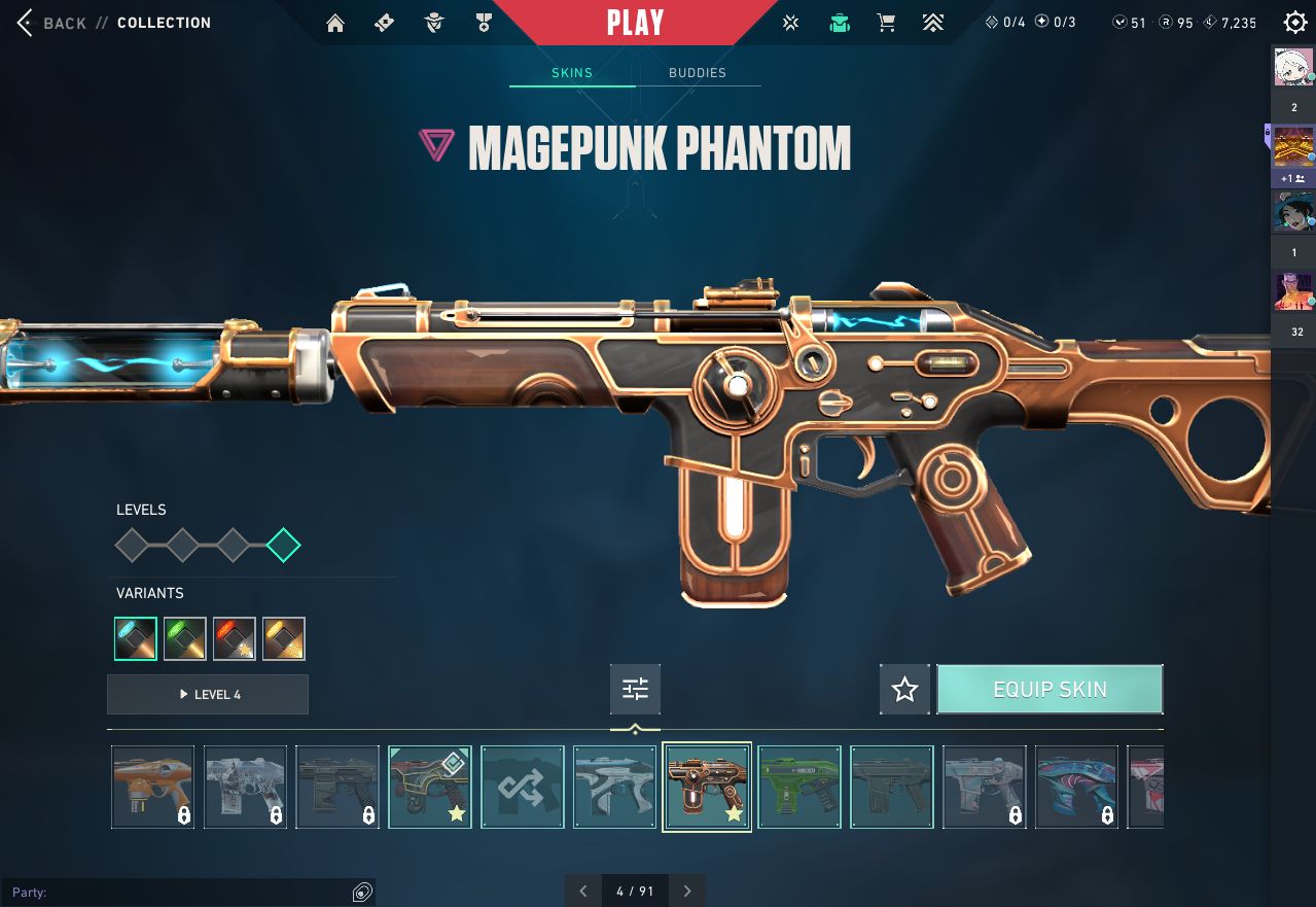 CONTA VALORANT COM 16 SKINS(Não contando de passe)