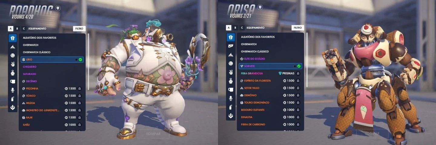 Conta Overwatch Platina + 100 Skins + 2 Arma Mitica + 3 Personagens Miticos