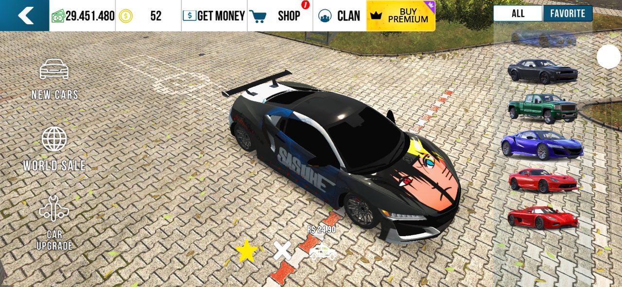 CARROS PERSONALIZADOS CAR PARKING 1 |PLOTAGEM DE ANIME, POLICIA, CORRIDA COM W16