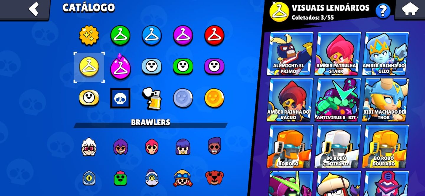 CONTA BRAWSTAR MUITO BOA 56K TROFEU 103 BRAWLERS