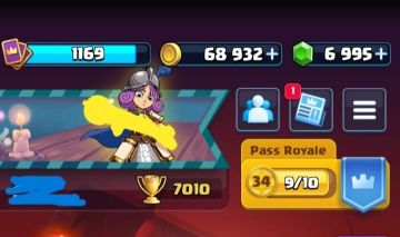 Promoção! Clash Royale Torre Rei Nv12 Arena 19 + 6995 Gemas + Cartas Evoluidas!