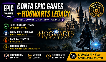 CONTA EPIC GAMES + HOGWARTS LEGACY ACESSO TOTAL + ENTREGA RÁPIDA!