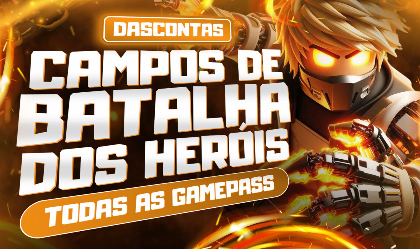 HEROES BATTLEGROUNDS/CAMPOS DE BATALHAS DOS HERÓIS/TODAS GAMEPASS/ROBLOX 50% OFF
