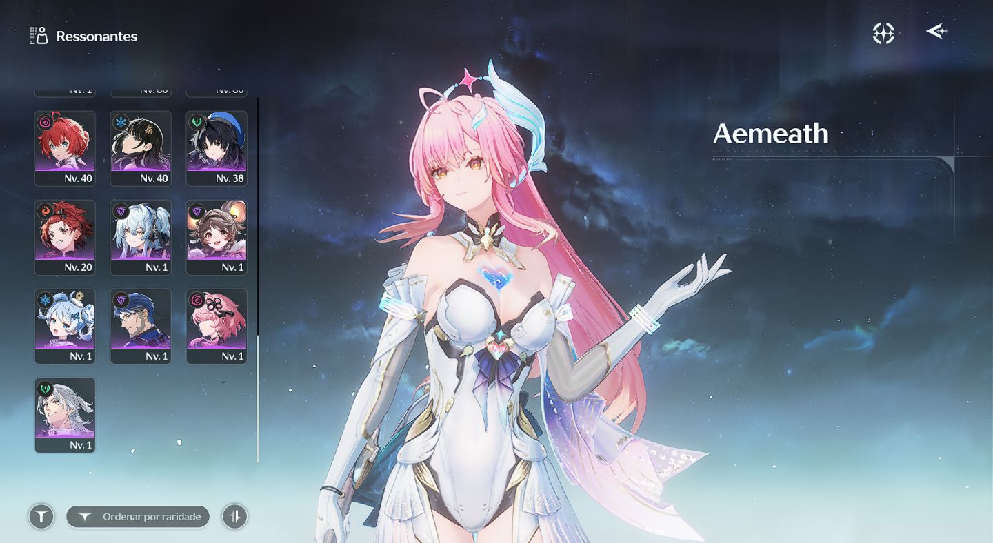 Conta Wuwa - UL 80 | 20 T5 (Yangyang Xuanling, Aemeath, Lynae,etc) | 14 armas T5