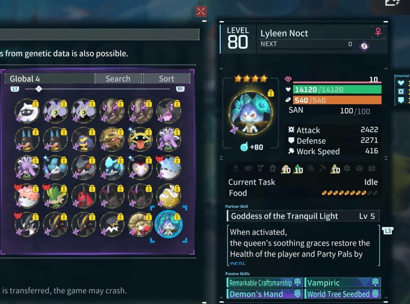 PALWORLD pacote com 150 Pals Despertos lvl 80